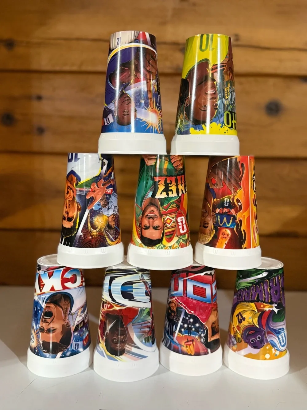 Complete set of 9 McDonald’s FIFA cups
